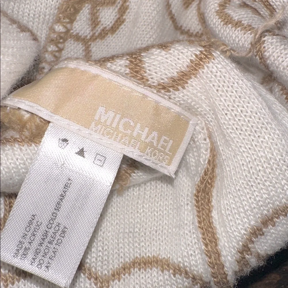 Michael Kors Tan Logo Beanie